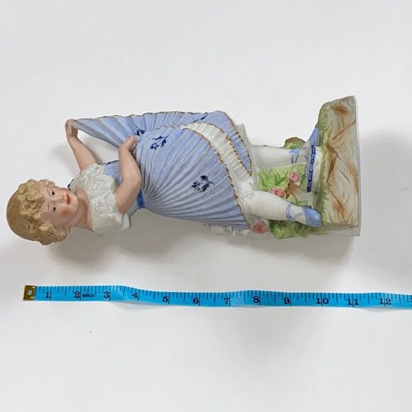 Antique Gebruder Heubach Large Bisque Dance Girl Figure Porcelain Colectivo - Picture 7 of 16